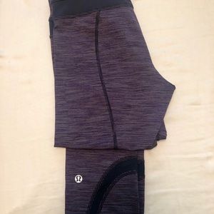 Lulu Lemon Cropped Striped Leggings
